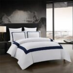 White Color Border 100% Egyptian Cotton Bed Sheet Set