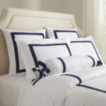 White Color Border 100% Egyptian Cotton Bed Sheet Set